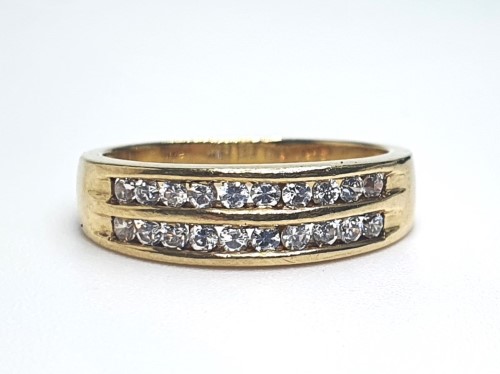 Ct Yellow Gold Cubic Zirconia Ring Size M Cash Converters