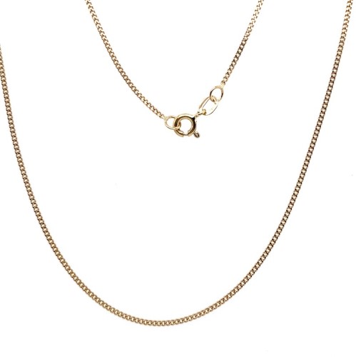 9ct 54cm Long Fine Curb Link Chain Yellow Gold Necklace 2.17G ...