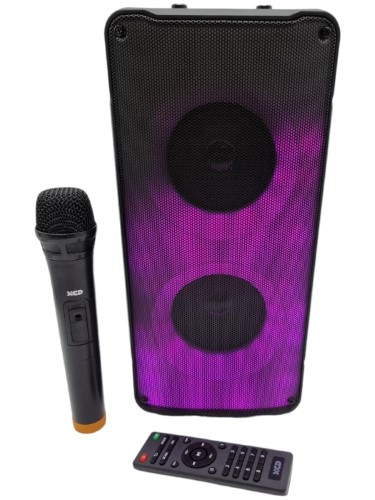 Xcd Bluetooth Portable Rolling Light 20W Speaker With Wireless Mic ...