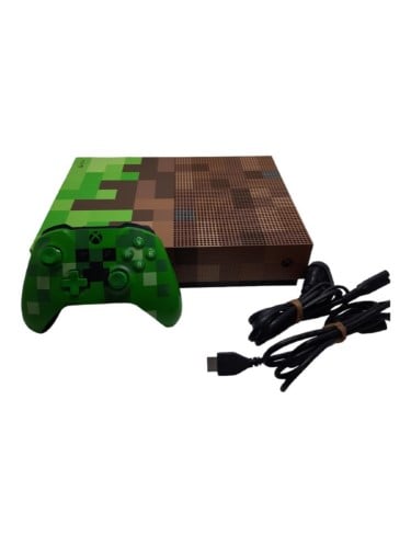 Microsoft Xbox One S 1TB 1681 Minecraft Limited Edition Brown ...