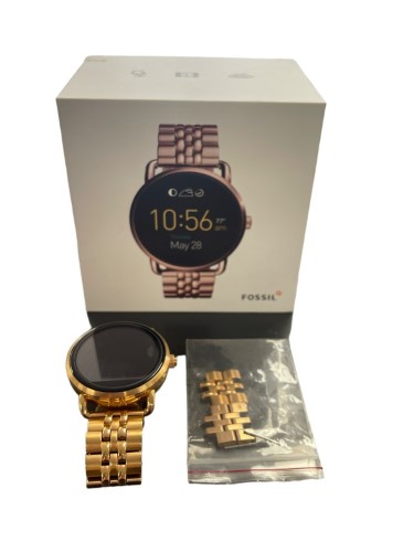 Fossil q wander clearance gold