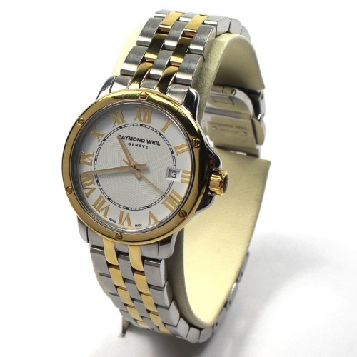 Raymond Weil Watch Ladies Tango Two Tone White Dial Gold Ladies