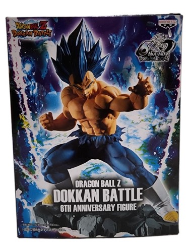 Banpresto Dragon Ball Z Dokkan Battle 6th Anniversary Ssgss Evolved Vegeta Figure Blue 