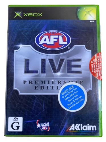 AFL Live Premiership Edition Xbox (Original) | 039800367283 | Cash ...