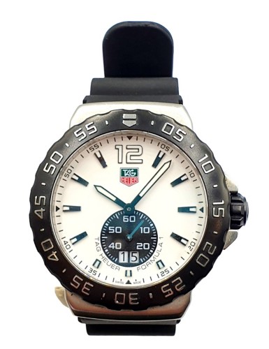 Tag Heuer Watch Mens Formula 1 White Dial Quartz Watch Wau1111