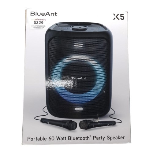 Blueant 60-Watt Bluetooth Party Speaker With Mic X5 Black ...