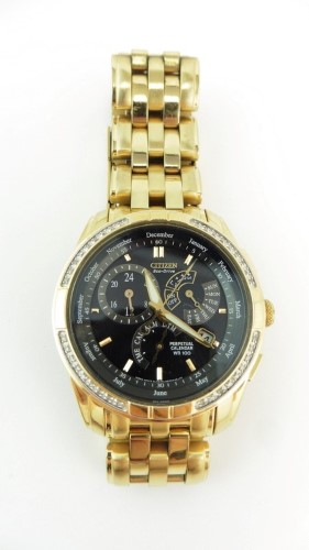 citizen eco drive gold and diamond