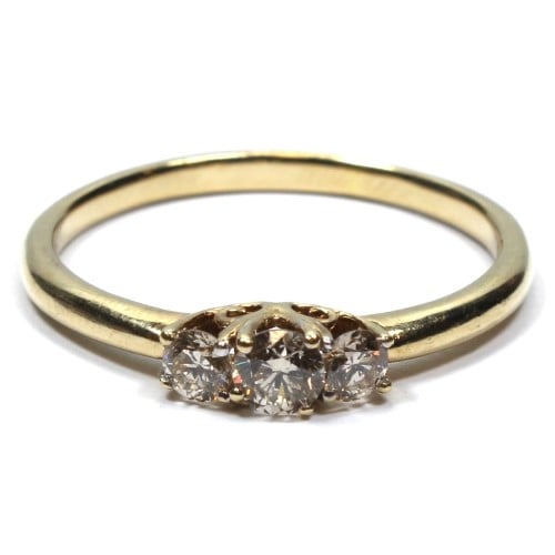 Michael Hill 9ct Yellow Gold Ladies Diamond Ring Size U 0.5ct TDW ...