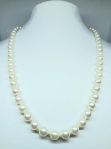 G silver store pearl necklace