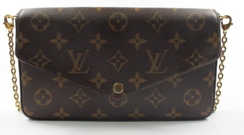 louis vuitton monogram canvas m61276 felicie pochette, with dust cover & box