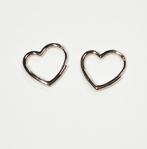 Asymmetrical heart store hoop earrings pandora