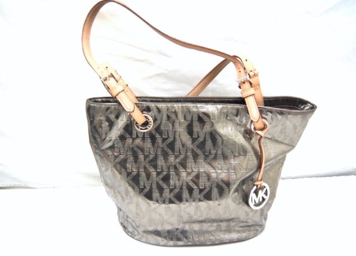 mk silver metallic bag