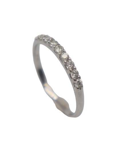 9ct White Gold Ladies Ring With Stone Size M | 057200018423 | Cash ...