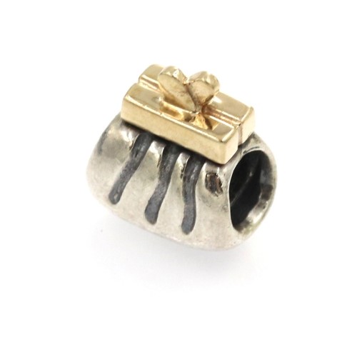 Genuine Pandora Silver & 14ct Gold Purse Charm 790475 RRP £85 | eBay