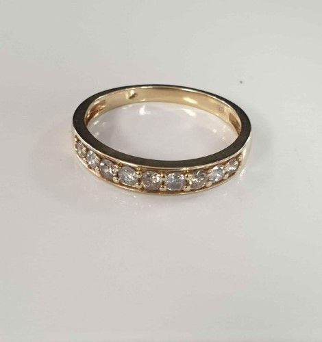 9K Gold Diamond Eternity Ring 9ct Yellow Gold Ladies Jewellery Ring ...