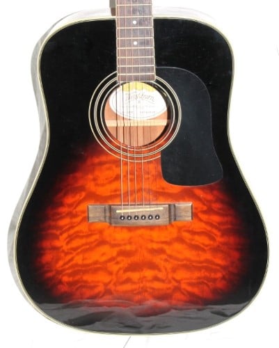 washburn d10qsb acoustic guitar