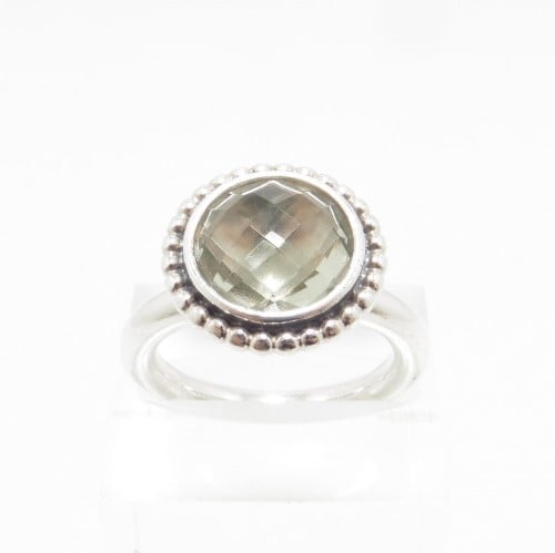 Green stone pandora on sale ring