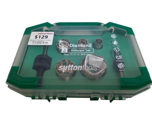 Sutton Tools 5 Piece Diamond Holesaw Set Green 057400013880