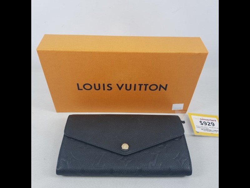 Louis Vuitton M61182 Black Monogram Empreinte leather Envelope