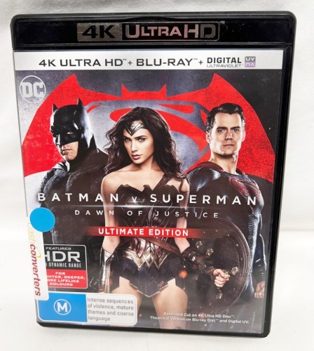 Blu-Ray Disc Batman V Superman Dawn Of Justice 4K Blu-Ray & Blu-Ray |  042600718481 | Cash Converters