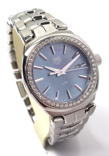 Tag Heuer Watch Ladies Link Diamond 32mm Quartz Wbc1315