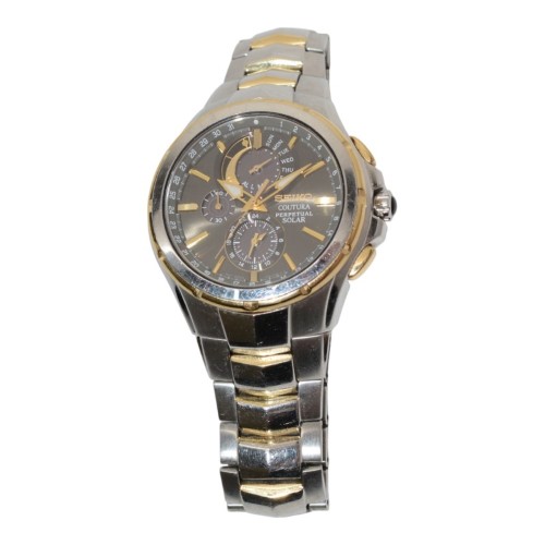 Seiko Watch Mens Coutura Perpetual Solar 042000226434 Cash