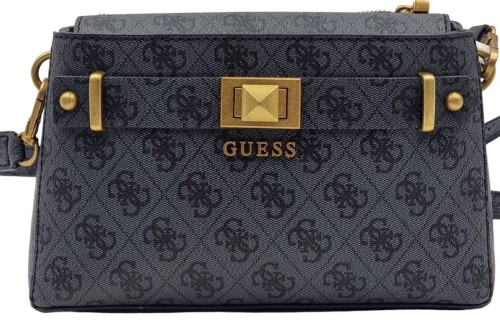 Guess Aieta Society Crossbody Bag In Black