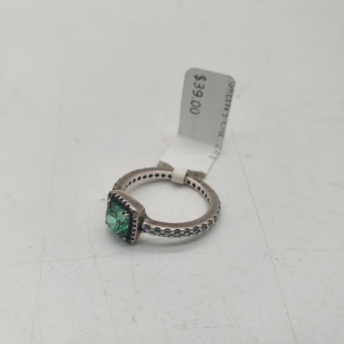 Green stone sale pandora ring