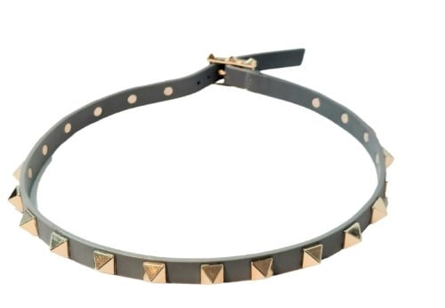 Valentino V Logo Leather Wrap Bracelet White  Rent Valentino jewelry for  55month