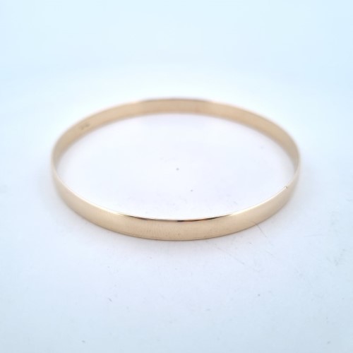 Plain Gold Bangle 9ct Yellow Gold Bangle - 7cm 14.36G | 029900075503 ...