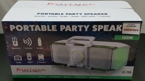 precision audio portable party box