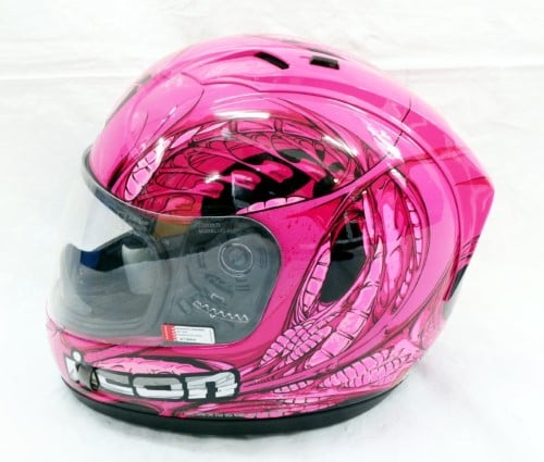 pink icon motorcycle helmet