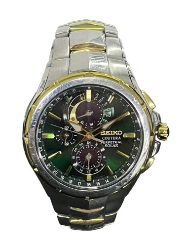 Seiko perpetual solar chronograph v198 sale