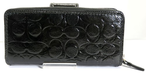 coach black coin purse