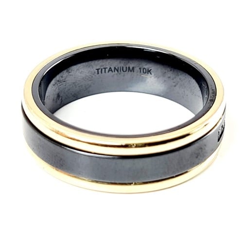 Titanium and on sale diamond ring