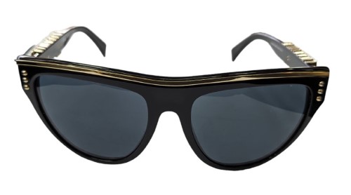 Moschino Sunglasses Black Plastic Oval Shaped with Case | eBay