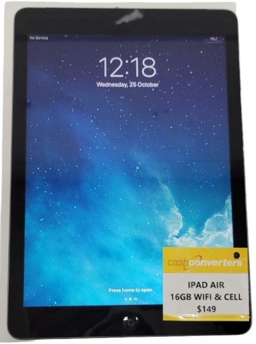 Apple iPad Air Wifi & Cell 2014 Md791x/A 16GB Black | 001800696480