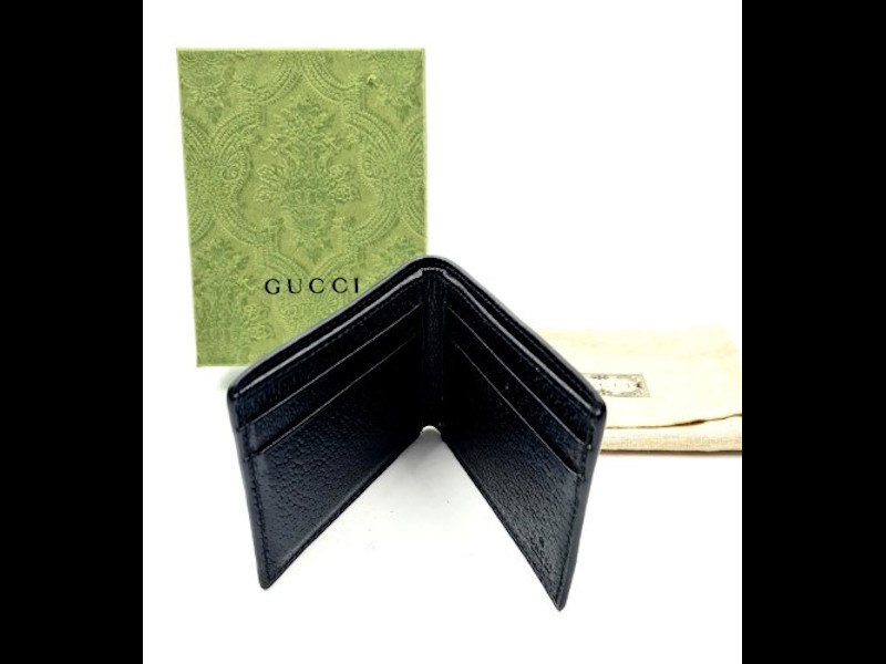 Men's Gucci Gg Marmont Leather Bi-Fold Wallet Black, 026700213520