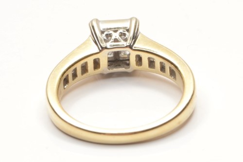 Invisable Set Diamond Ring 18ct Yellow Gold Ladies Diamond Ring Size L½ ...