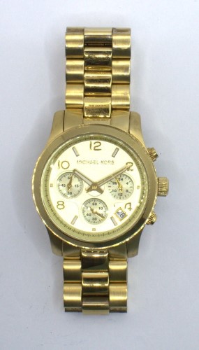 Michael Kors MK5055 Unisex Gold Stainless Steal Analog Dial Quartz Watch  GE445 | eBay