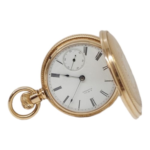 A.W.Co Waltham Watch Mens Circa 1882 Waltham 14K Gold 11 Jewel 18S ...