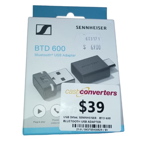 Sennheiser Bluetooth Usb Adapter Btd 600 Black | 043700438830