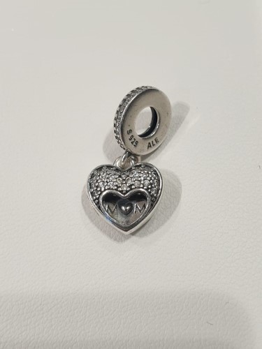 Pandora I Love My Mum Dangle Charm 792071Cz Silver Charm 3.27G ...