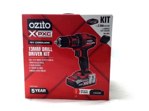 Ozito cordless drill driver best sale 18v battery