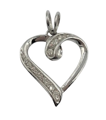 10ct White Gold Diamond Pendant 2.6G | 052600001732 | Cash Converters